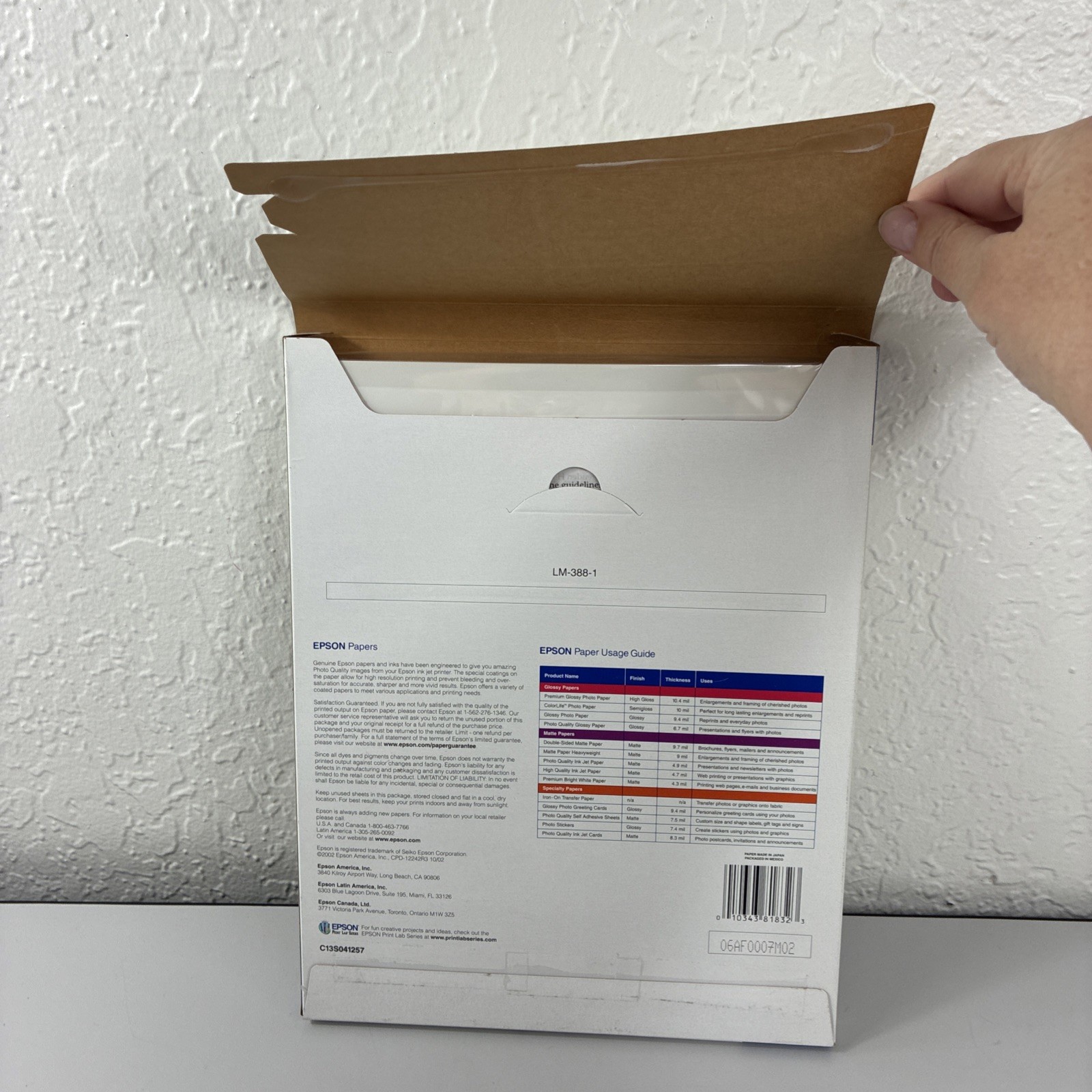 Epson S041257 Ink Jet Printer Matte Paper Heavyweight 50 Sheets Non-Glare Finish