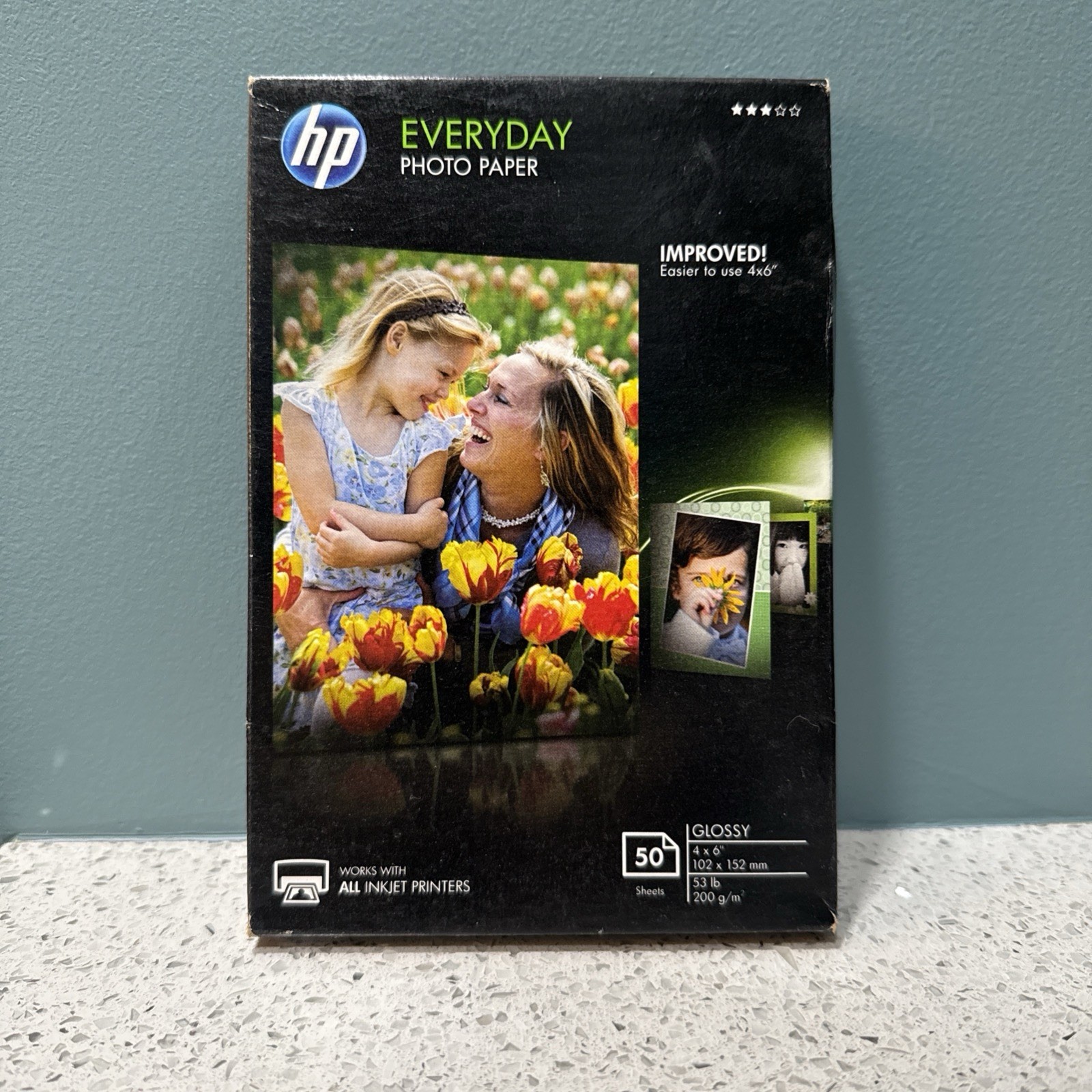 HP Everyday Photo Paper 3 Packs 50 Sheets Each, Glossy 4 x 6″ 102 x 152 mm