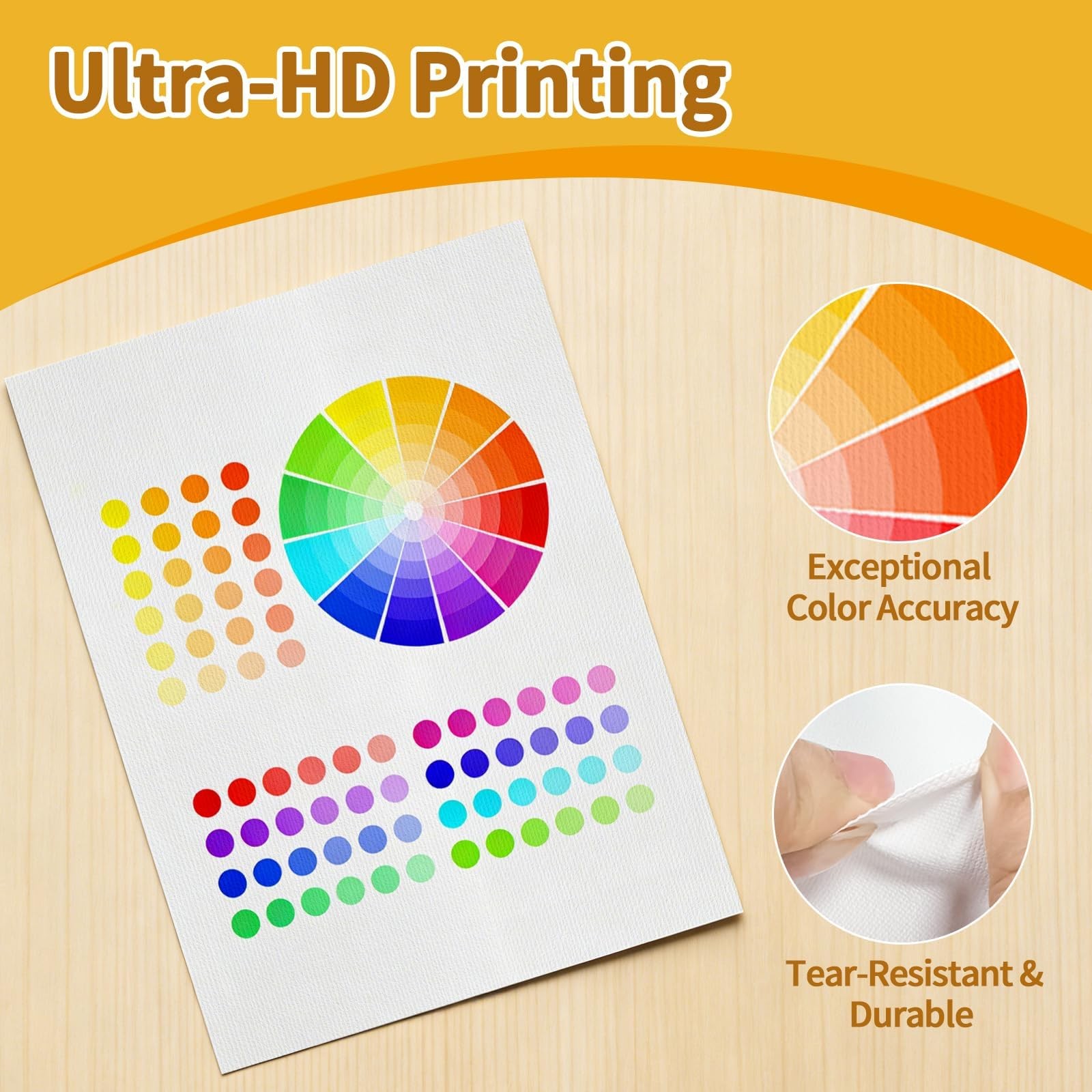 10Pcs Fabric Print Sheets for Inkjet Printers, 8.5×11″ Bright White 280gsm Pr…