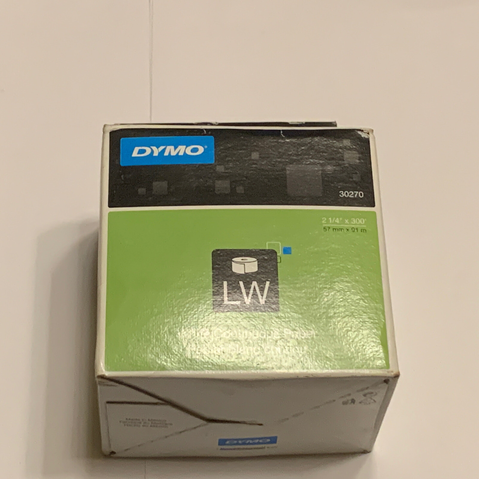 DYMO LabelWriter Continuous-Roll Receipt Paper 3 1/2 x 300 White 30270