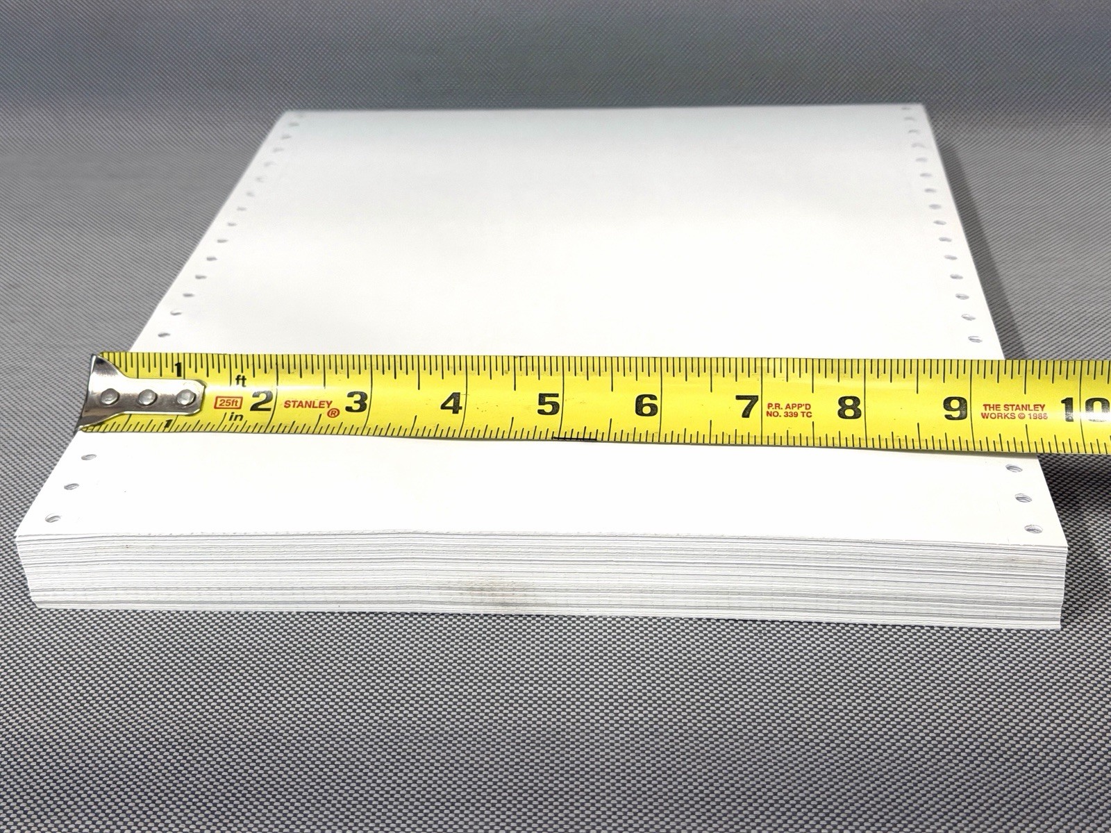 250 Pages – Tractor Feed Dot Matrix Printer Paper 8.5″ x 11″ Letter Continuous