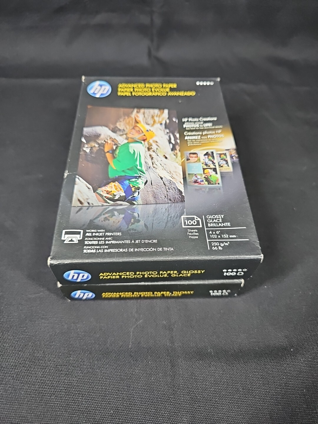 HP Advanced Photo Paper 4”x6” Glossy 100 Sheets – Lot Of 2 Packs