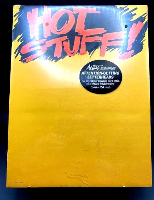 Vintage New Sealed Action Stationery “Hot Suff!” Letterhead Printer Paper 100 Sh