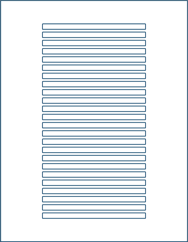 2400-Pak Matte Finish CD/DVD SPINE Labels (100 sheets, 24 labels per sheet)