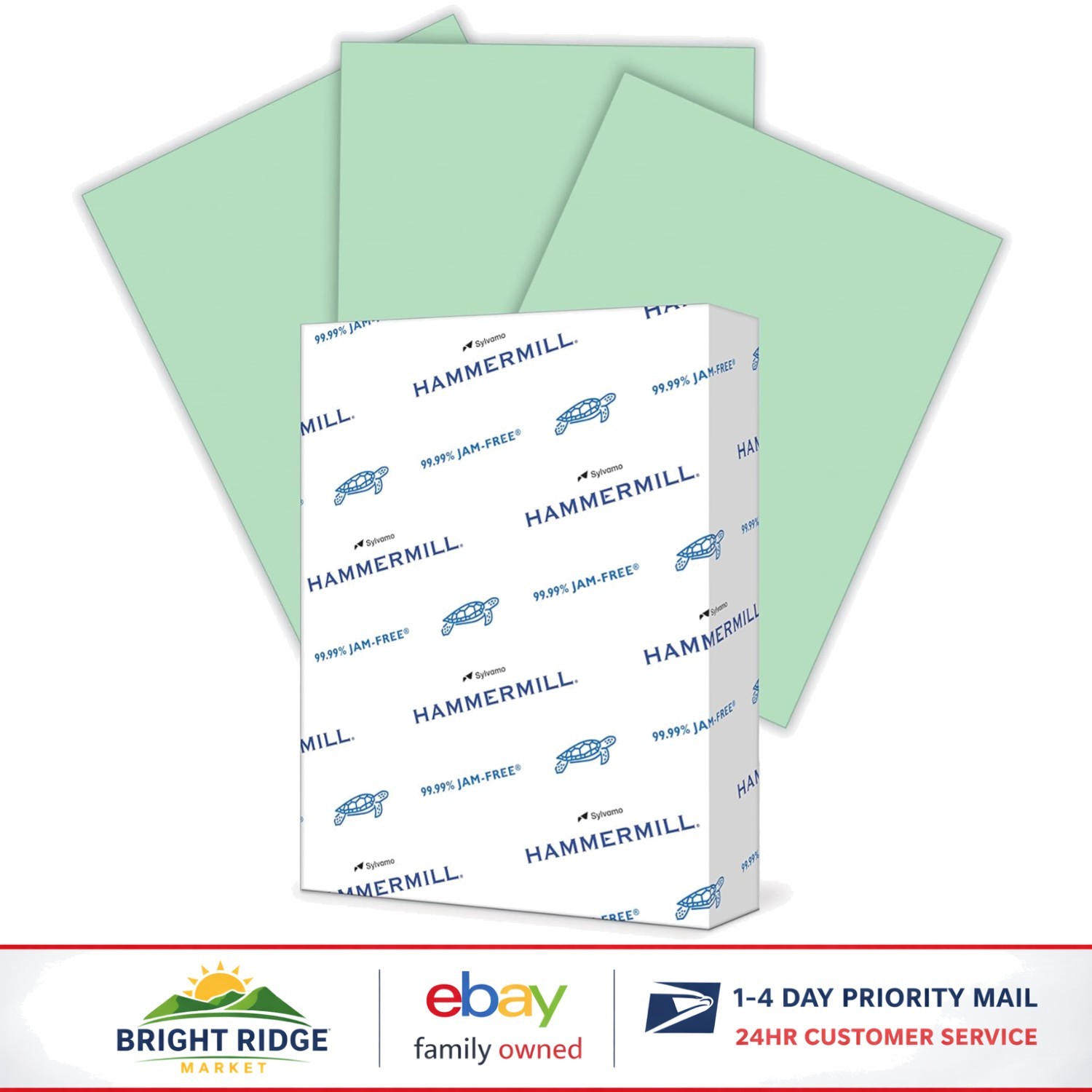 Recyclable 20 lb Green Paper, 8.5 x 11 Inches, Ideal for School and Art Projects