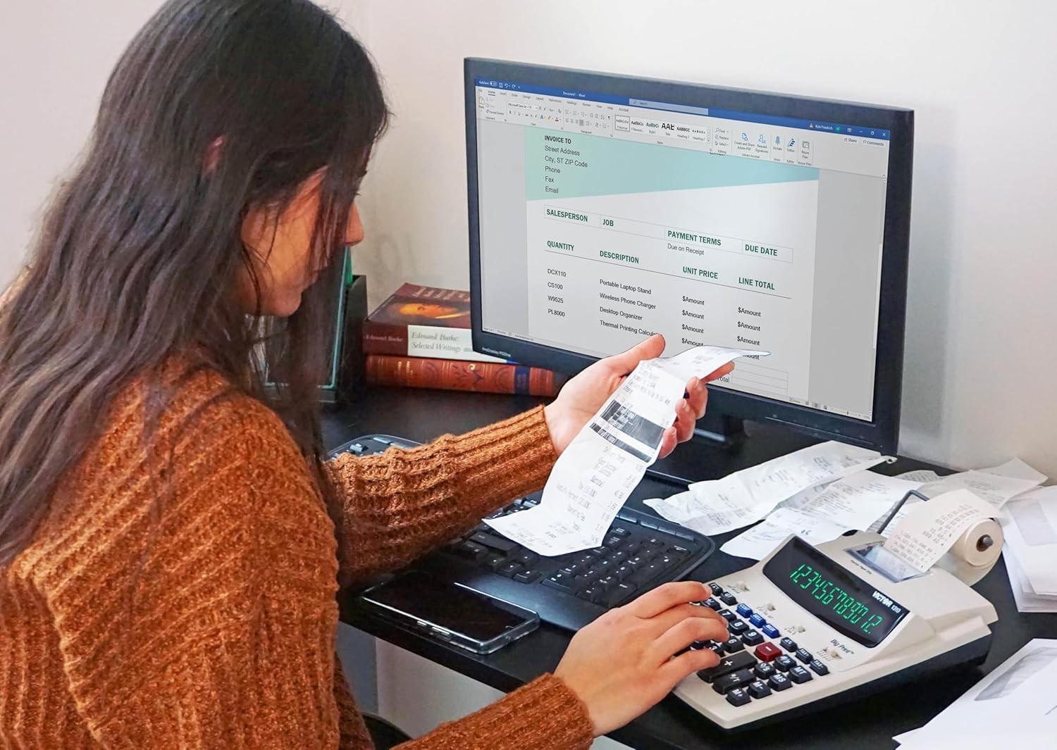 Victor 1310 Big Print Printing Calculator, 12-Digit 2.5″ x 7.8″ x 10″, White
