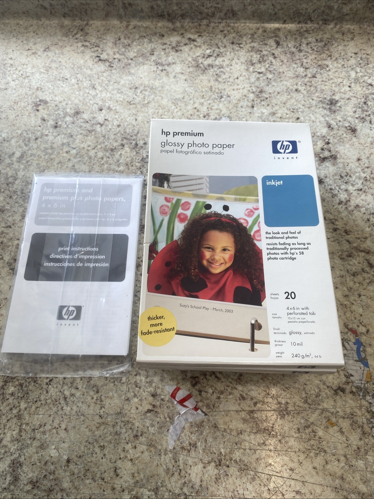 HP Premium Glossy Photo Paper (140) 4×6 NEW #Q1988A C size 4″X6″ prints INKJET