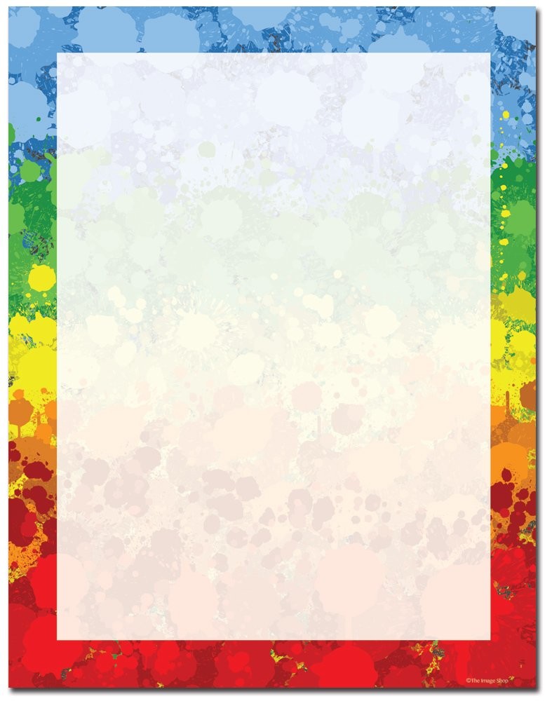 Paint Drops Letterhead Laser & Inkjet Printer Paper 100 pack