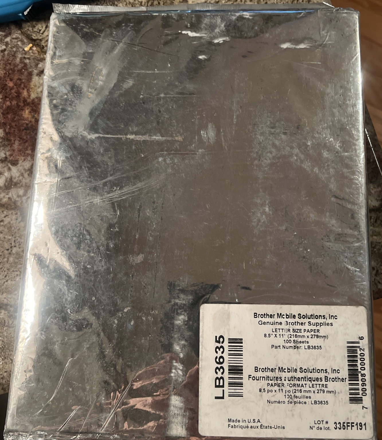 Brother LB3635 Thermal Paper – Letter – 8 1/2″ x 11″ – 100 / Pack sealed