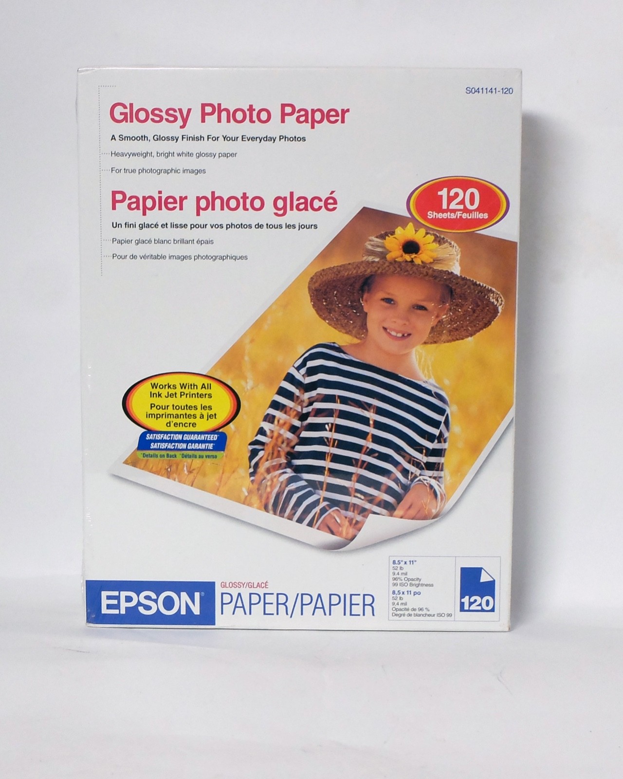 Epson Glossy Photo Paper Heavy Weight Inkjet 8 1/2″ x 11″ 120 sheets NEW