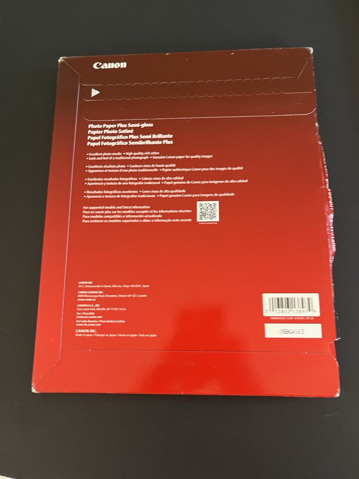 Canon Photo Paper Plus Semi-gloss SG-201 Inkjet Paper, 8.5×11″, 50 Sheets