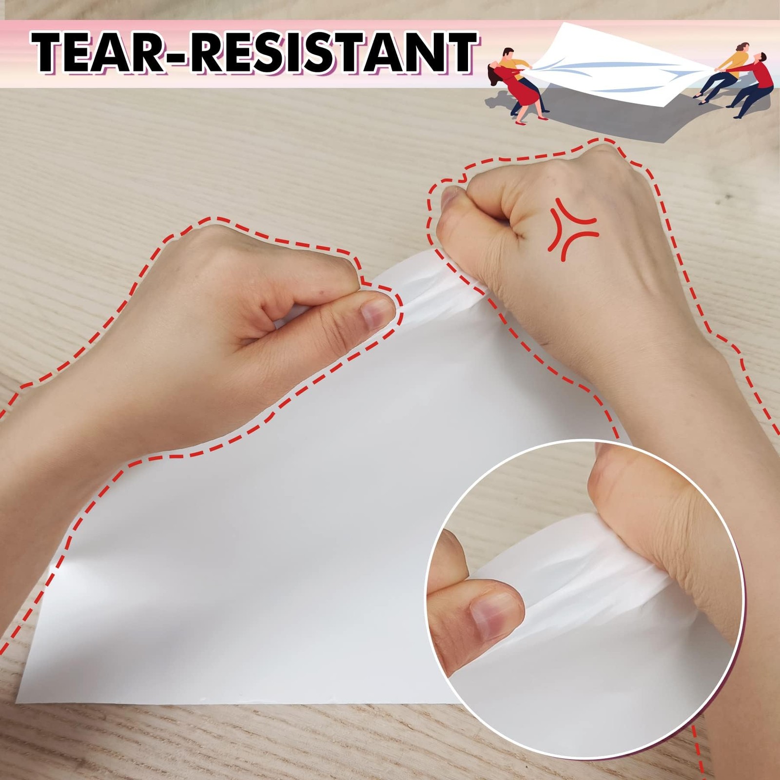 30 Sheets 11×17 inch Matte White Printable Waterproof Vinyl Paper Inkjet