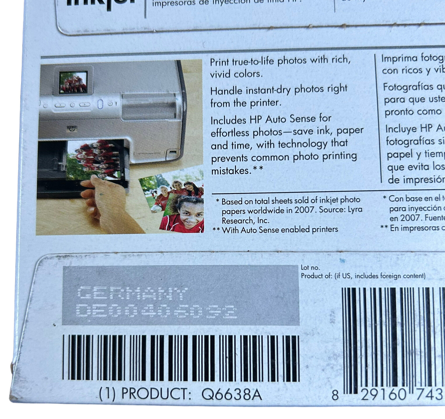 HP Advanced Photo Paper 4”x6” Glossy 100 Sheets Use with Ink Jet NOS