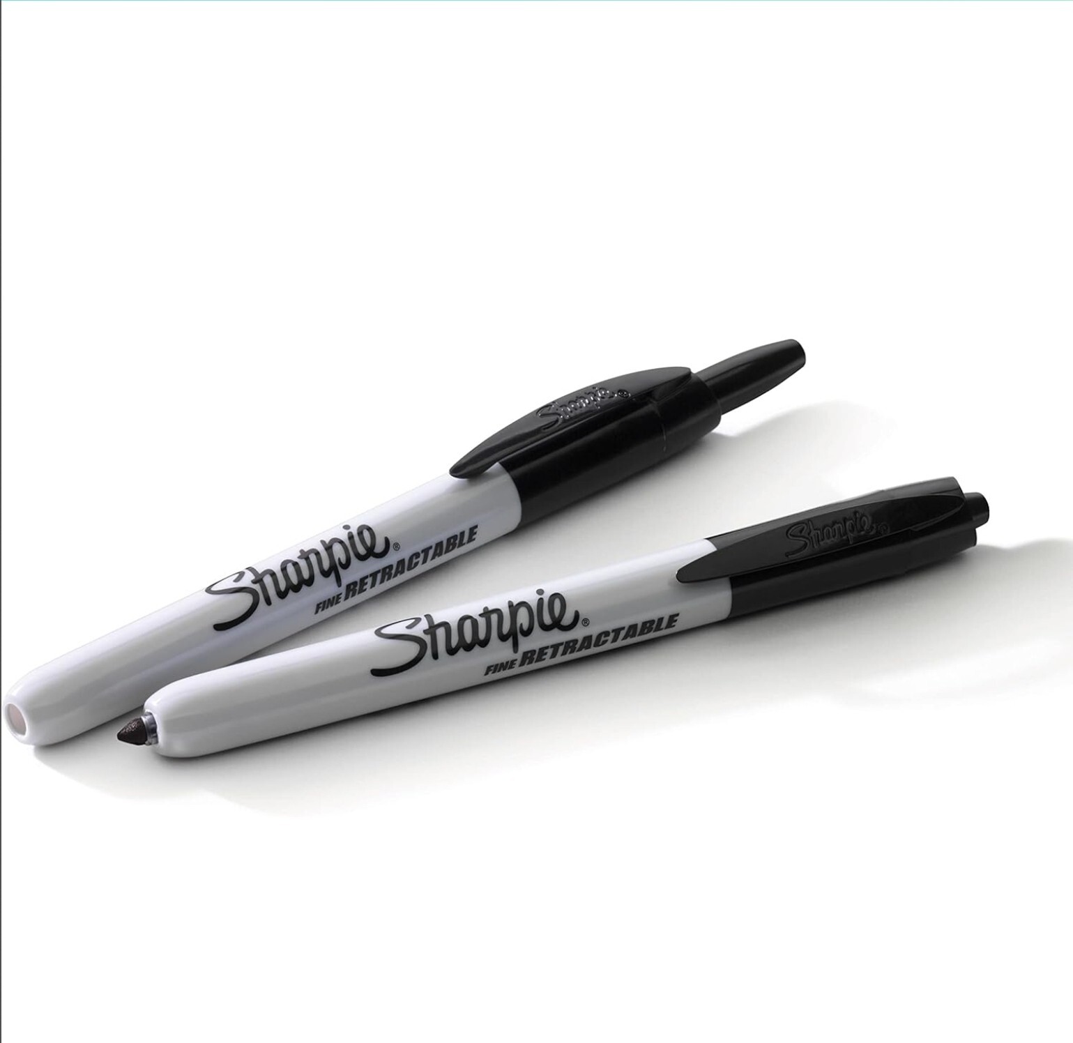 SHARPIE 32701, Retractable Permanent Markers, Fine Point, Black, 12 Count Box