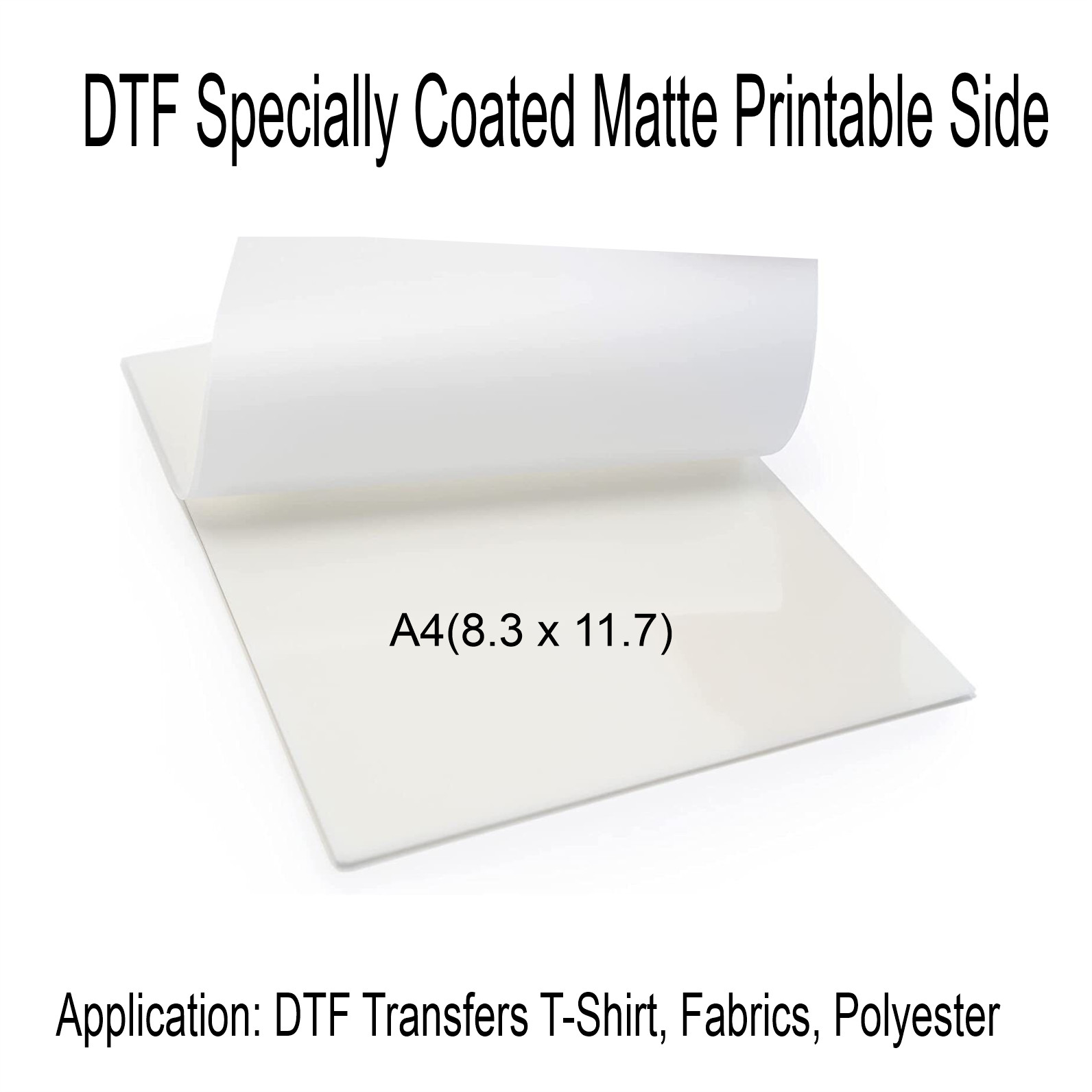 50PK DTF Film A4 Direct Heat Transfer Print on T-Shirt for Epson Printer