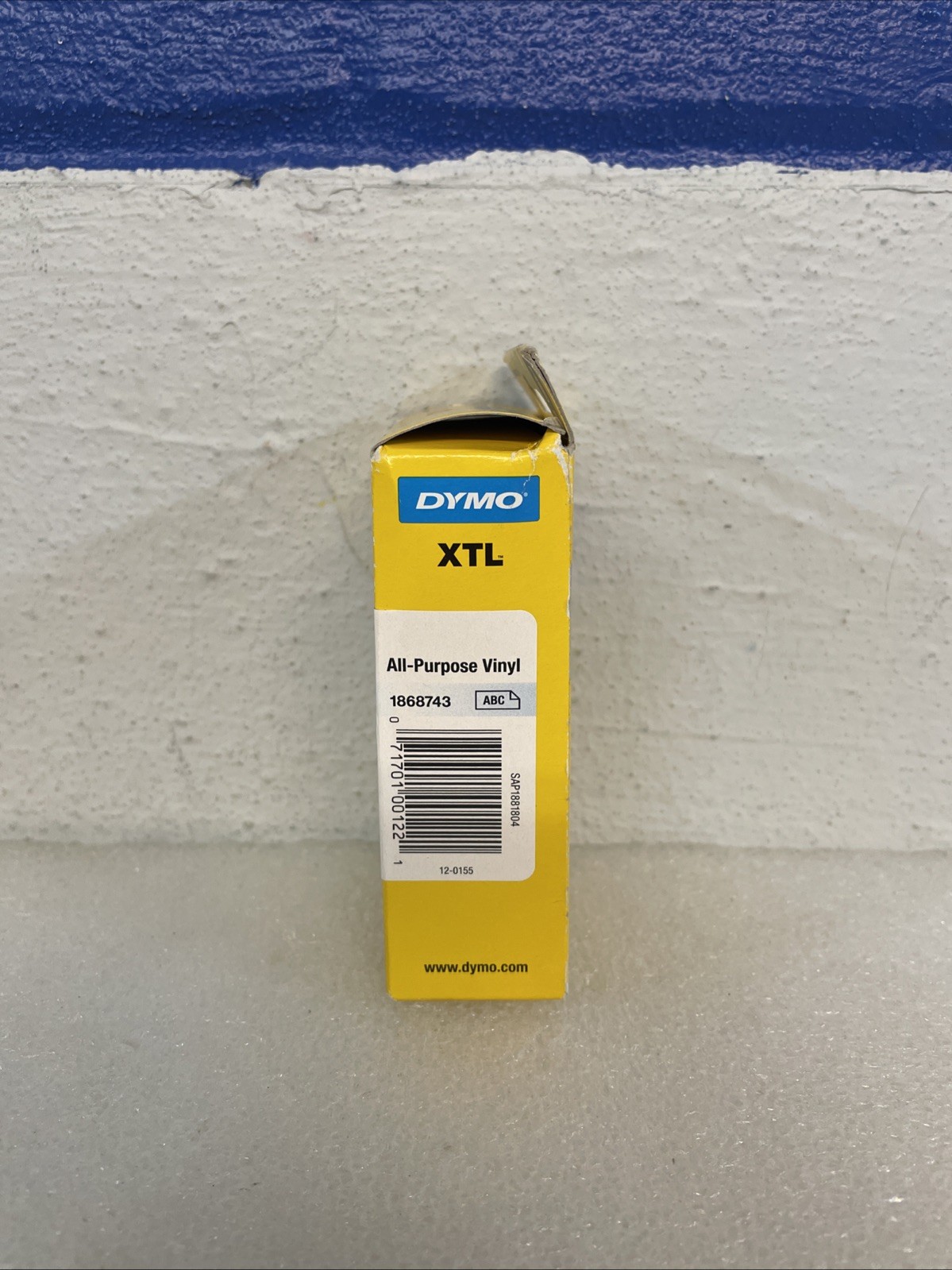 Dymo 1868743 XTL 24mm x 7m All-Purpose Vinyl Black on Clear New