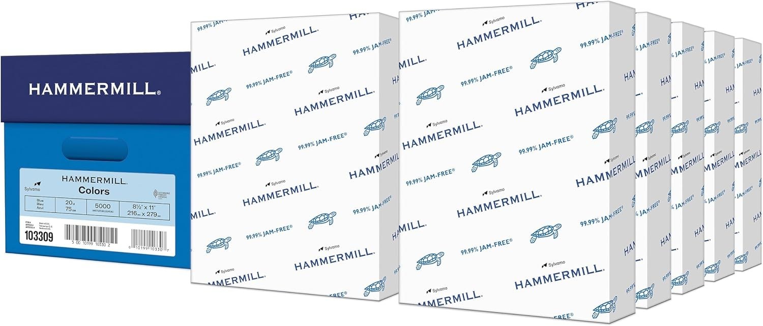 Sustainable Blue Paper 8.5 x 11 – 5000 Sheets