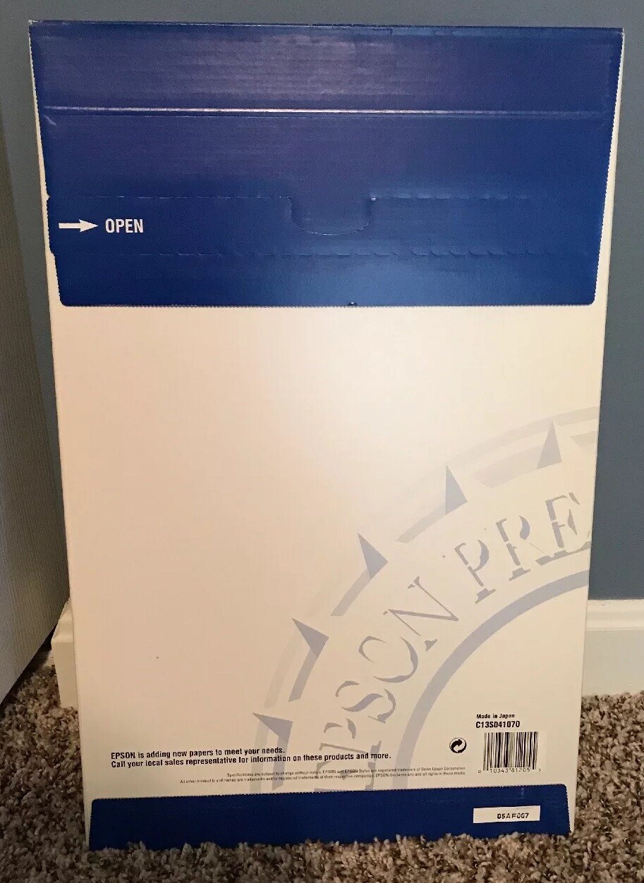 Epson Photo Quality Ink Jet Paper 11.0” X 17.0” 100 Sheets Brand New