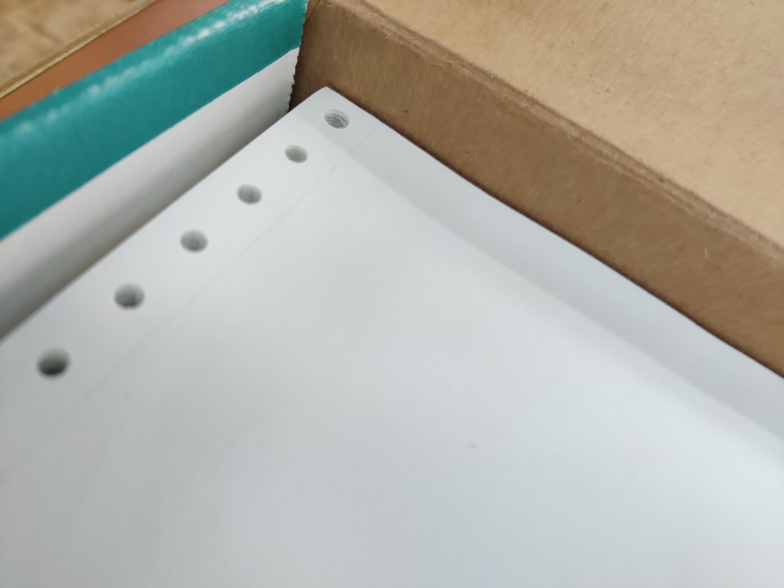 Vtg Dot Matrix Continuous Feed Printer Paper 9.5″x 11″ Abt 350 Sheets White