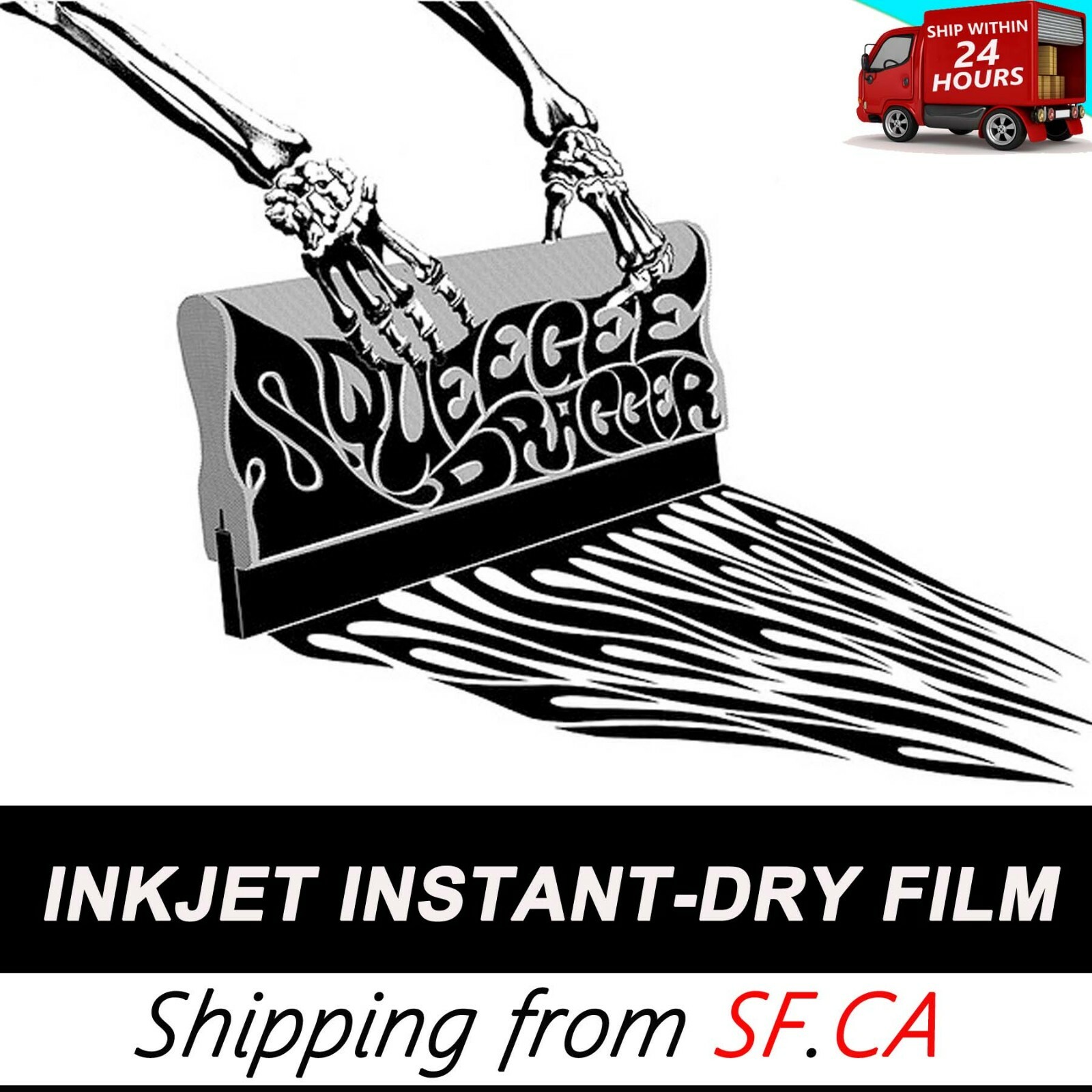 13″x100ft，Waterproof Quick-Dry Milky-Transparency Inkjet Screen Printing Film