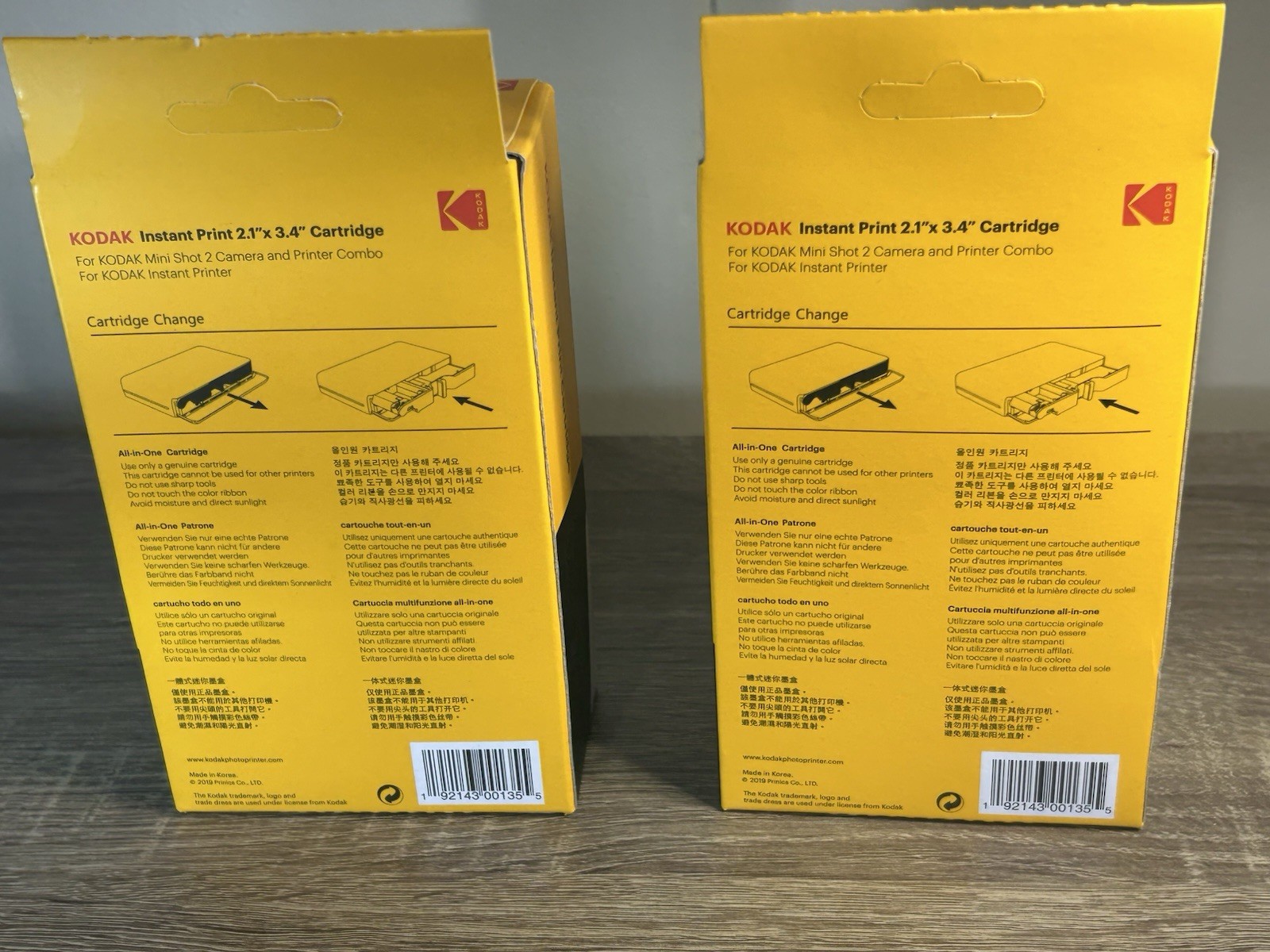 (2) Kodak Instant Print 2.1 X 3.4 Cartridge Ribbon Paper ICRG-230 Total 60 Sheet