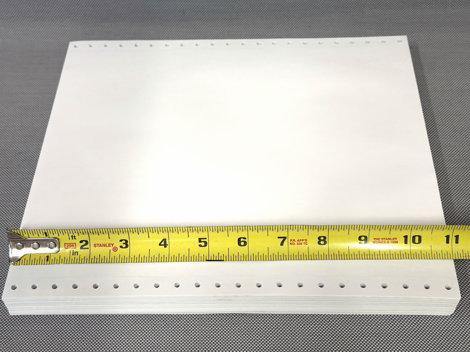 250 Pages – Tractor Feed Dot Matrix Printer Paper 8.5″ x 11″ Letter Continuous