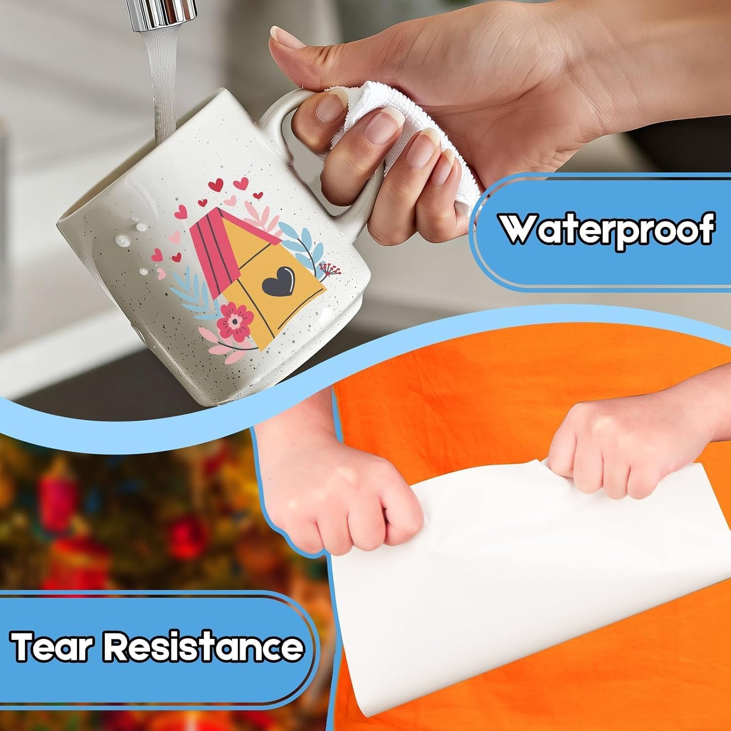 Clear Printable Vinyl Sticker Paper for Inkjet Printer, 30 Sheets |