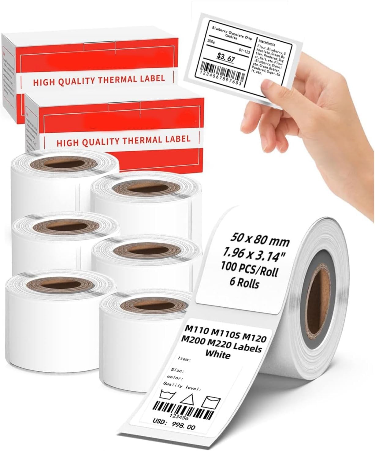White Label Paper Self Adhesive Sticker Phomemo M100 M110 M221 Printer