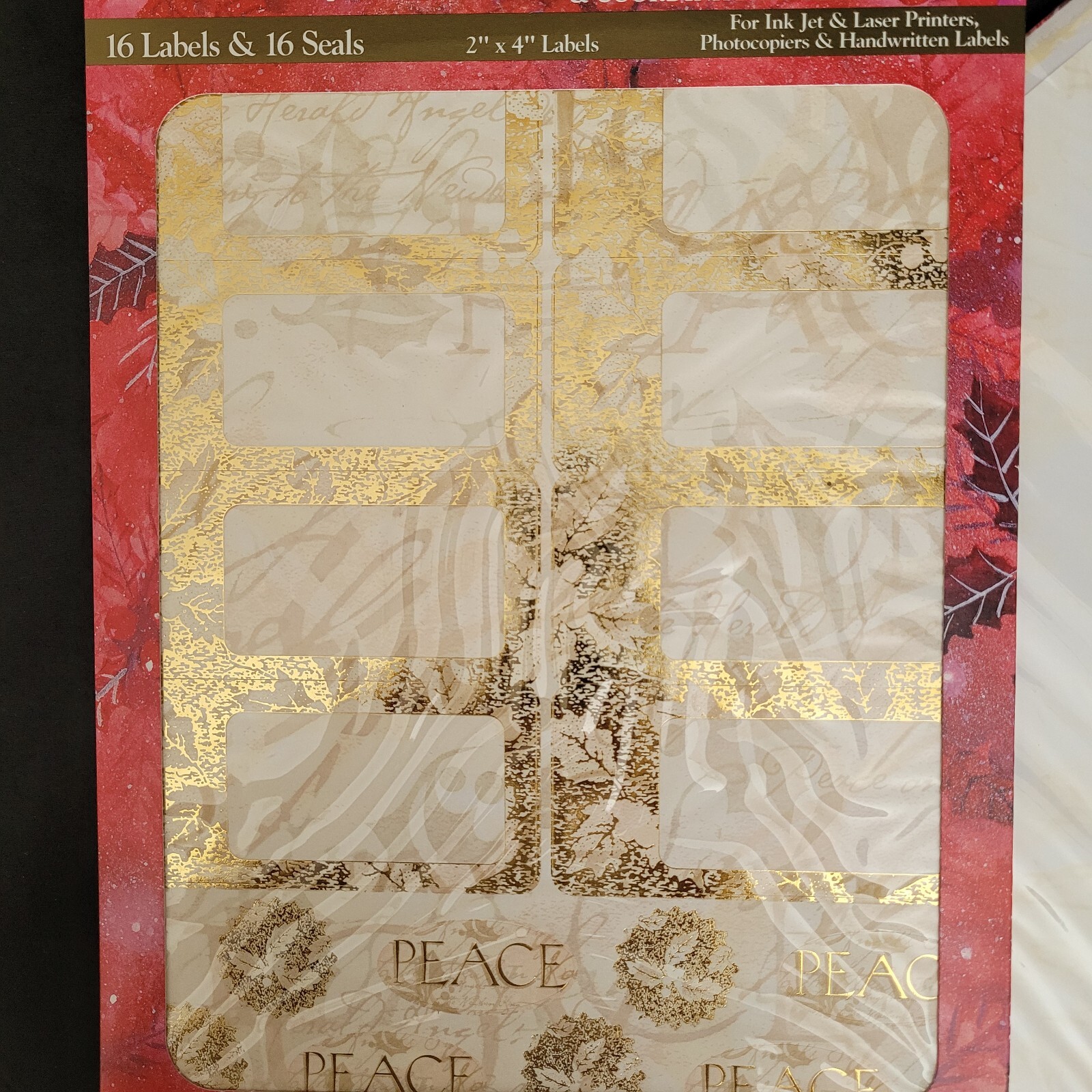 Stationary Address Labels Seals Scrapbook JeanMarie Gold Foil Christmas Letter