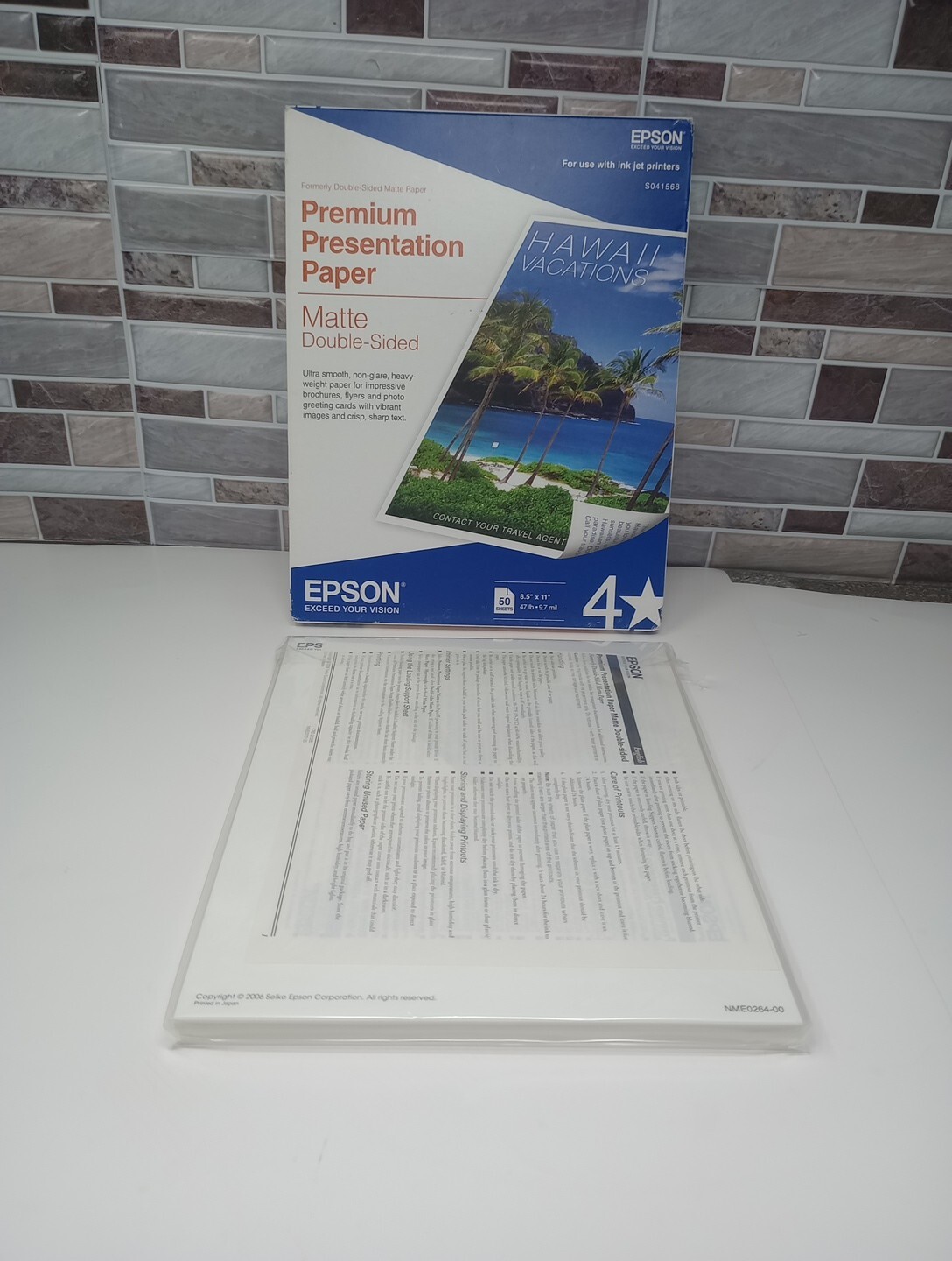 Epson Premium Presentation Paper MATTE 8.5×11″ Double-Sided 50 Sheets