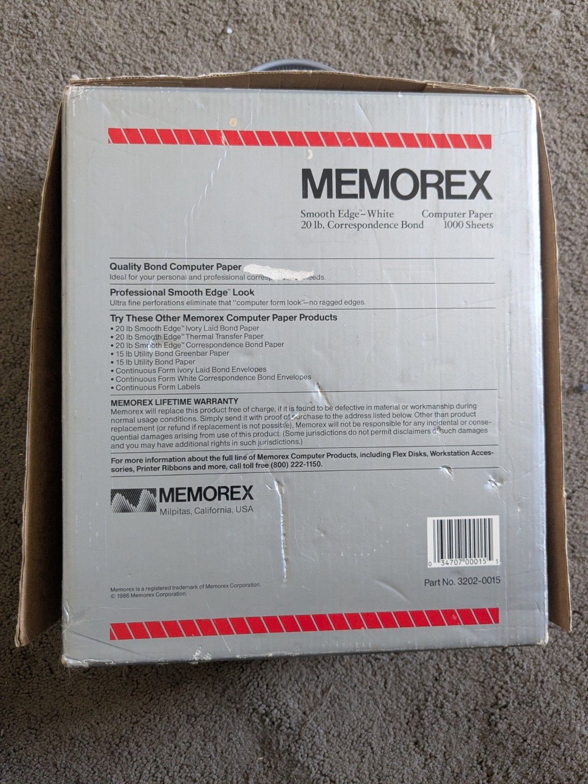 Memorex 9.5″x11″ Computer Paper #20 Blank 1000 Continuous Sheets