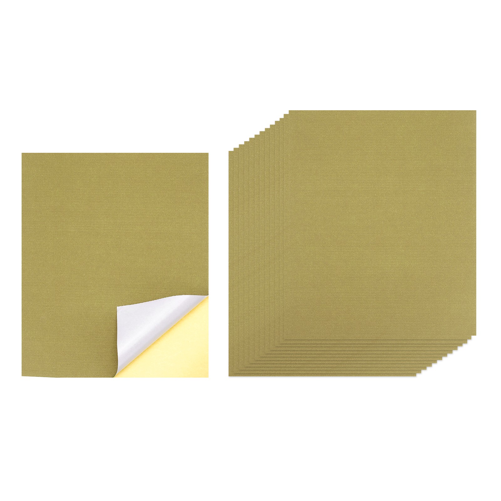 15 Sheets Printable Self Adhesive Sticker Paper for Inkjet Printer, Brown