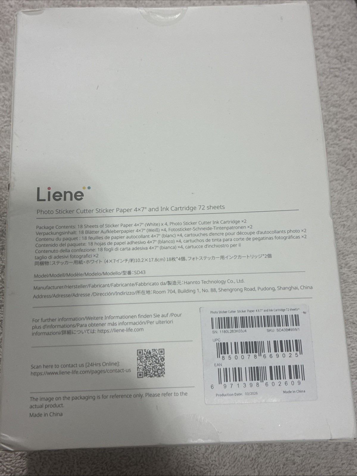 Liene – PixCut Photo Sticker Cutter Sticker Paper 4×7″ and Ink Cartridge (72 …