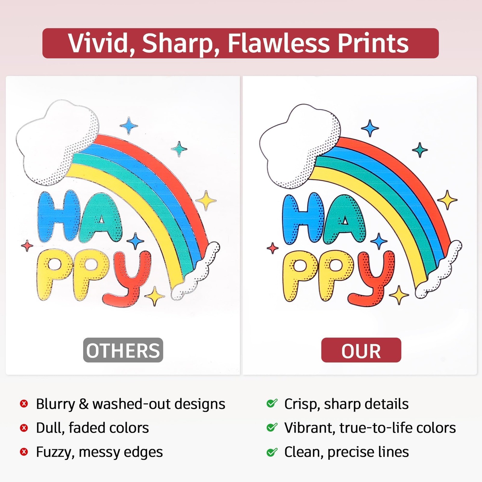 Printable Vinyl Sticker Paper, Glossy Waterproof Sticker Paper for Inkjet & L…