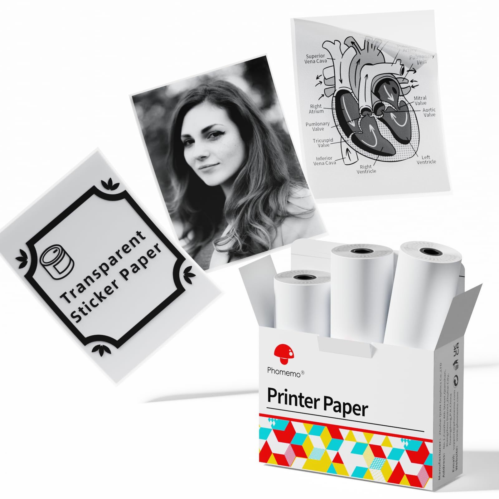 Phomemo Adhesive Transparent Thermal Paper Phomemo M02/M02 Pro/M02S/M03/M04S …