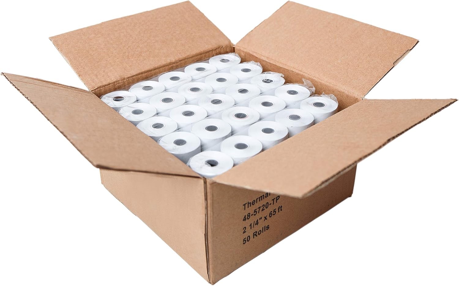 2 1/4” x 65 ft Thermal Paper Receipt Rolls, fits 2 1/4″ x 65 feet, White