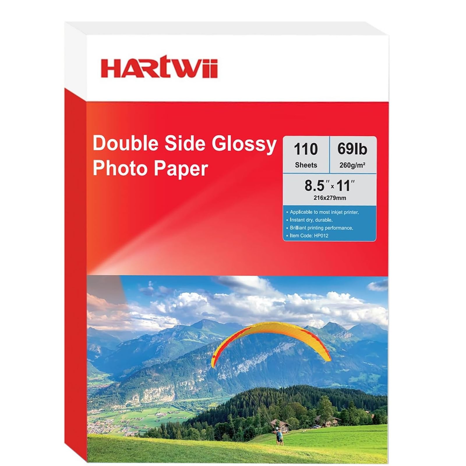 110 Sheets Thick Double Side Glossy Photo Paper 8.5×11 Inches 69lbs for Inkje…