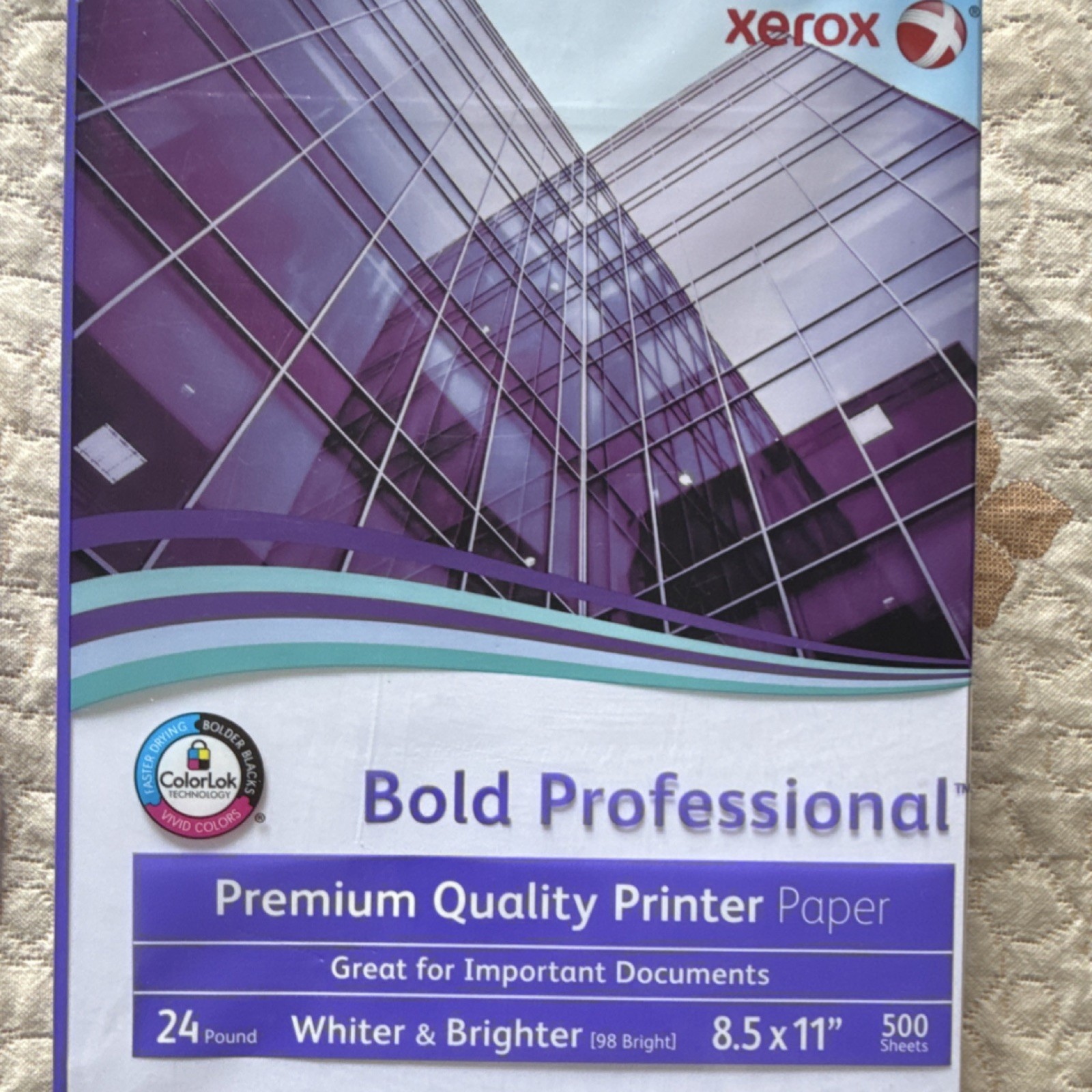 Xerox Bold Professional Printer Paper, Letter 8.5×11 White 24lb 500 Sheets