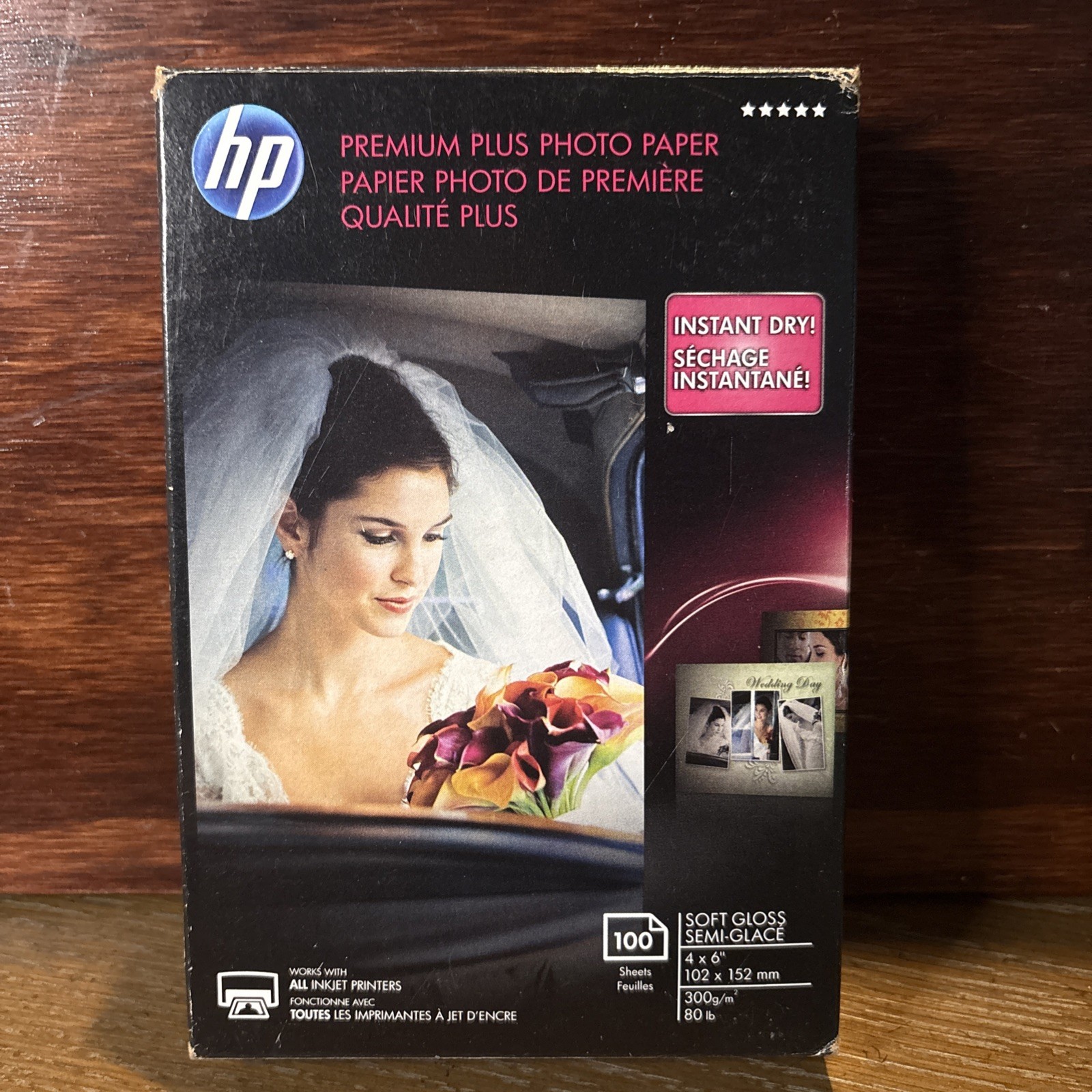 HP Premium Plus Soft Gloss Photo Paper 100 Sheets 4×6 Hewlett Packard (Bin 1)