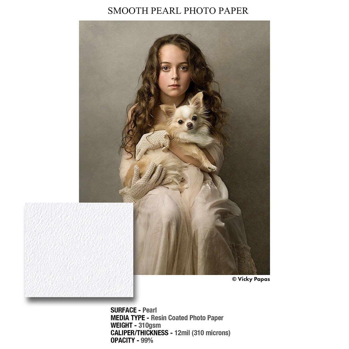 Ilford Galerie Prestige Smooth Pearl Inkjet Paper, 310 gsm, 8.5×11″, 30 Sheets