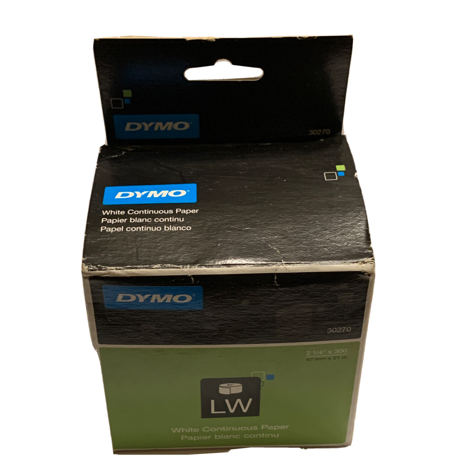 DYMO LabelWriter Continuous-Roll Receipt Paper 3 1/2 x 300 White 30270
