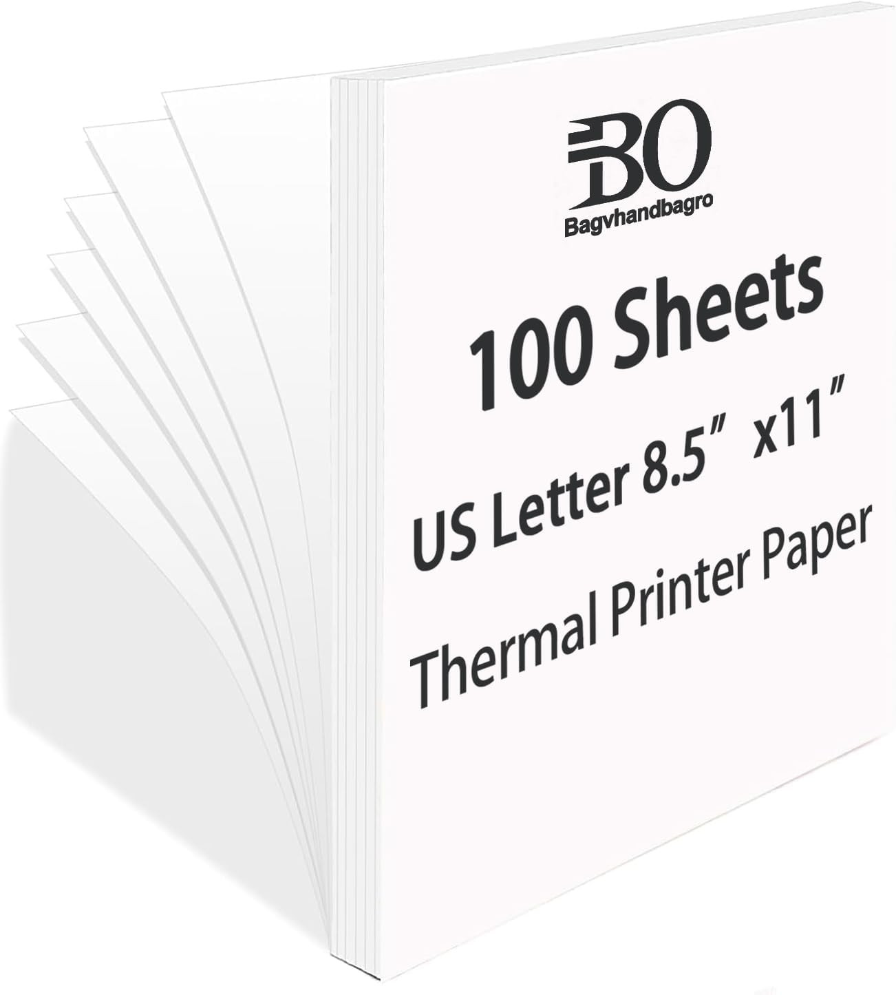 100 Sheets Thermal Printer Paper 8.5″x11″ US Letter for Brother Portable Printer