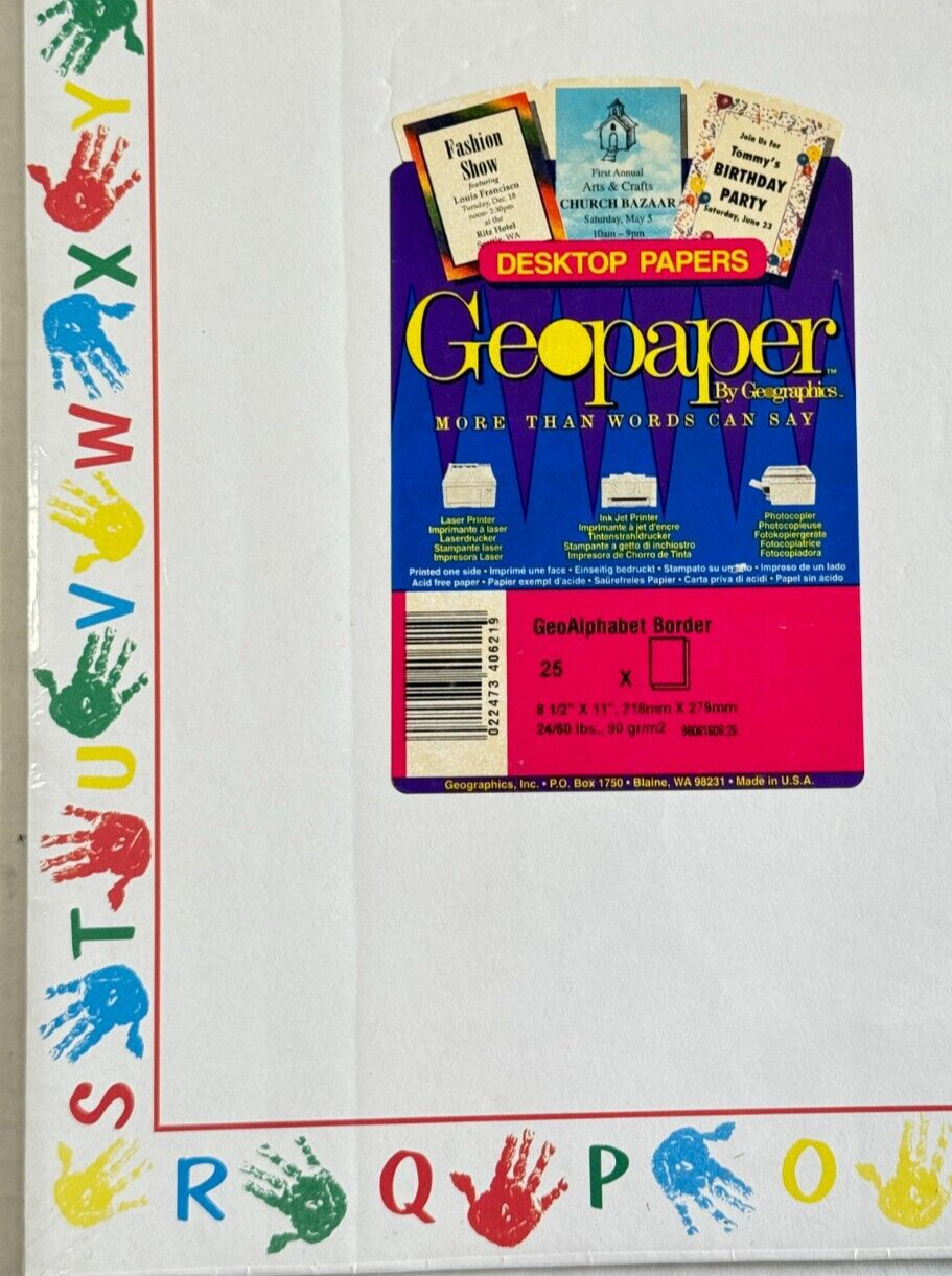 School ABC Birthday Inkjet Printer Paper Letter 8-1/2″ x 11″ Note Cards LOT of 6