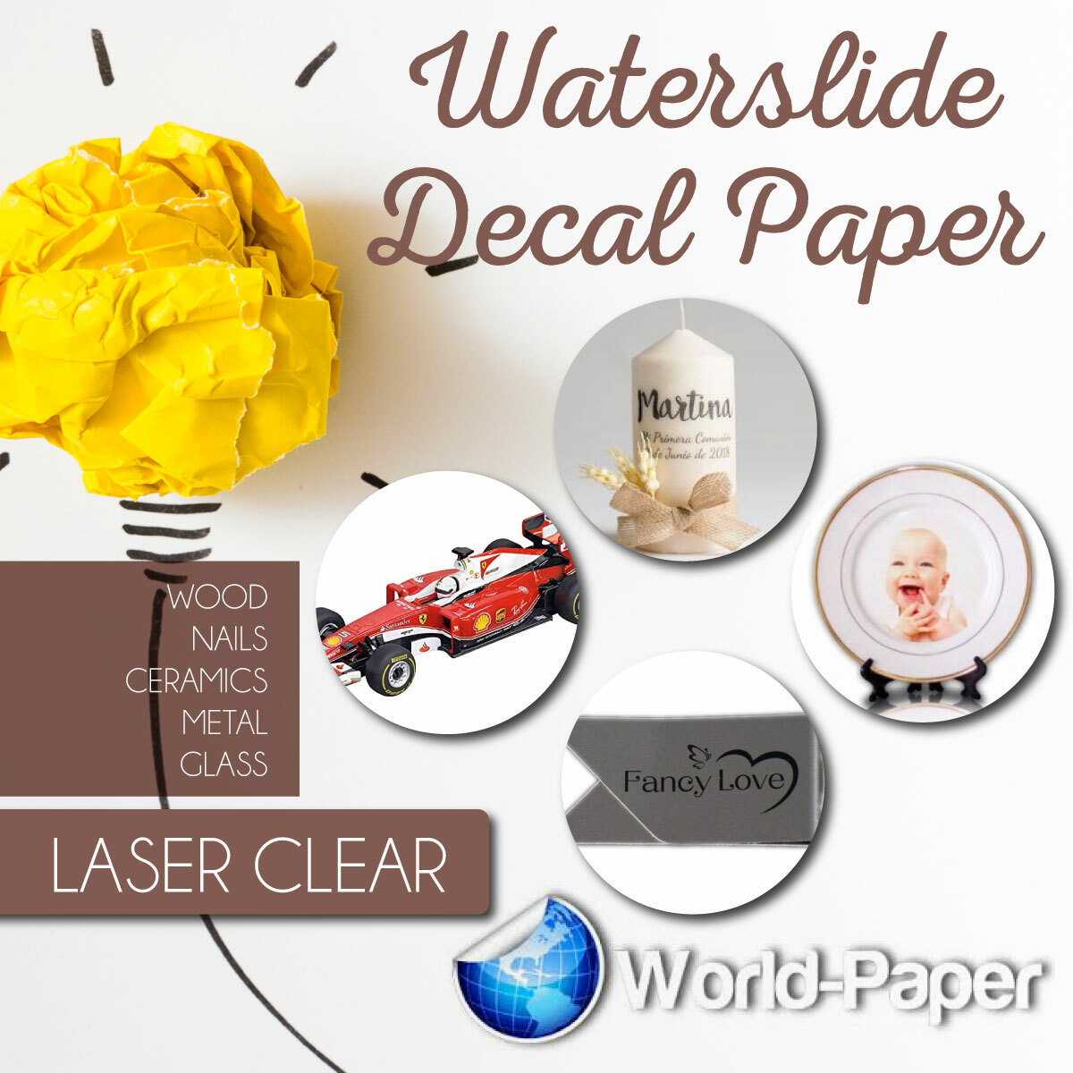 10 sheets Premium CLEAR LASER waterslide decal transfer paper 8.5×11 USA#1