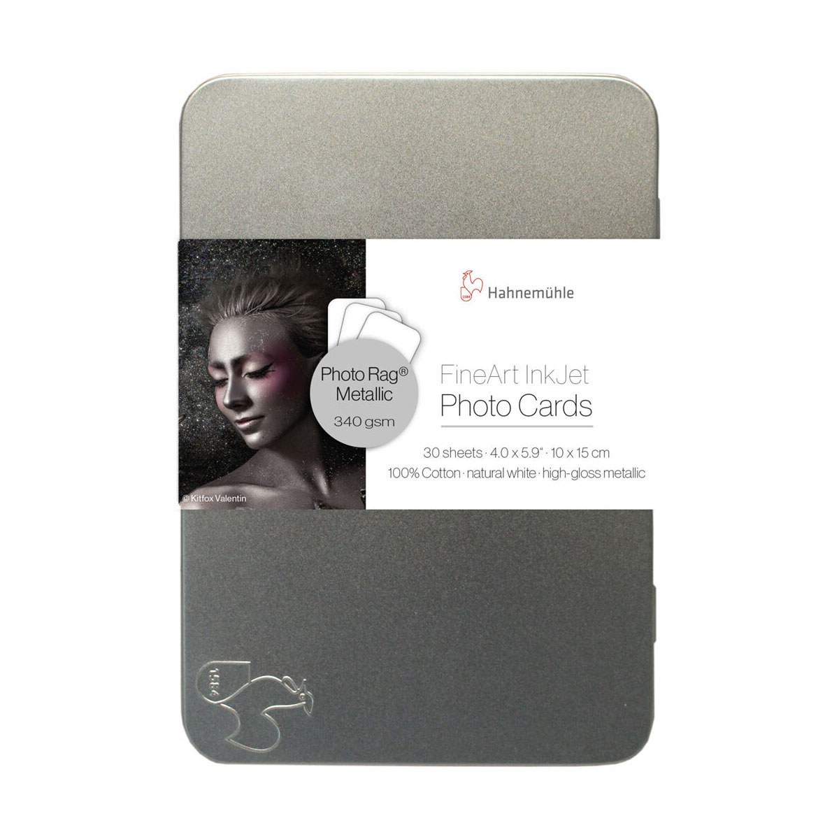 Hahnemuhle Photo Rag Metallic Inkjet Photo Cards, 340gsm, 4×5.9″, 30 Sheets