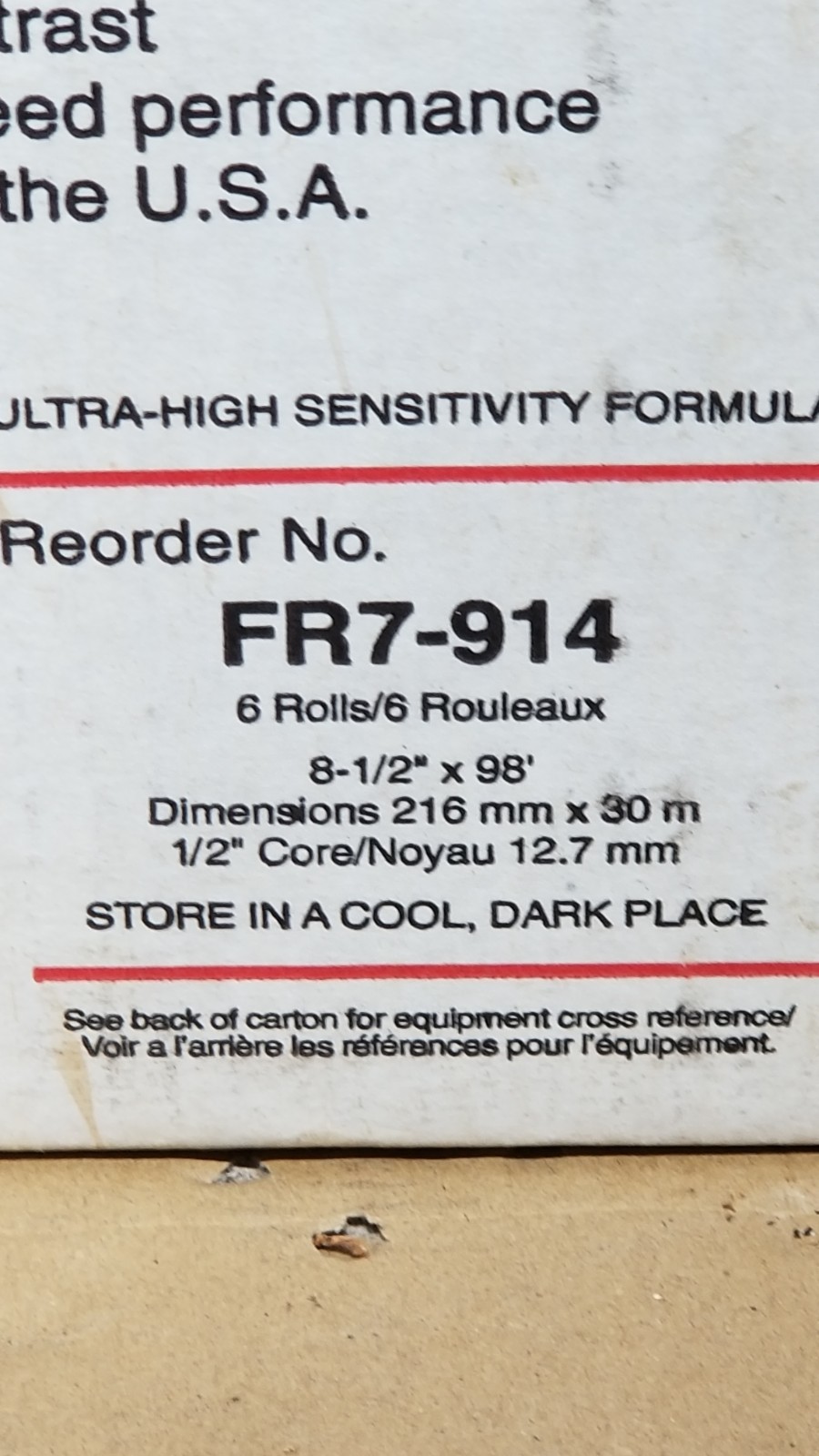 6 Rolls -Labelon Thermal Facsimile Paper FR7-194 8.5”x98 Ft. Brand New Fax Paper