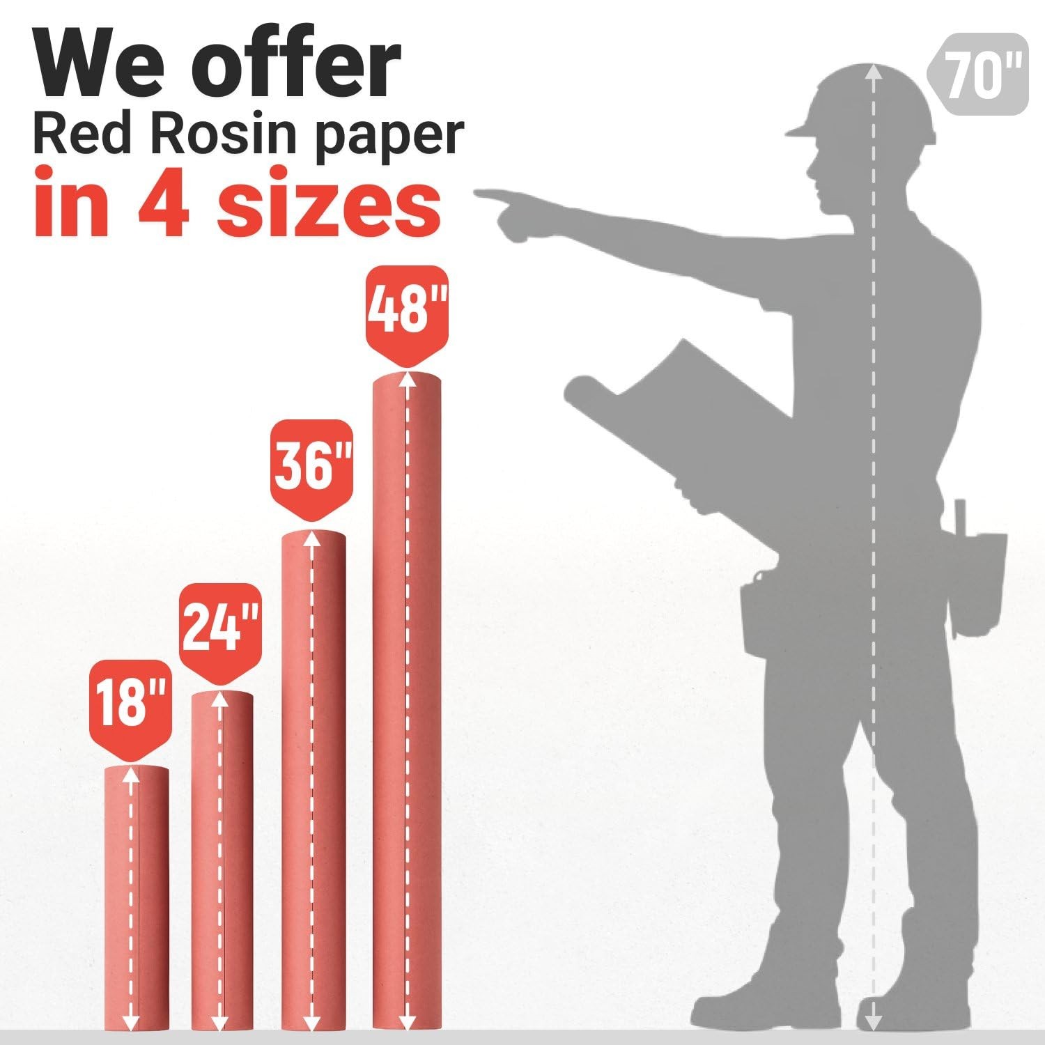 Paclord Red Floor Protection Paper Roll 36″ x 166′