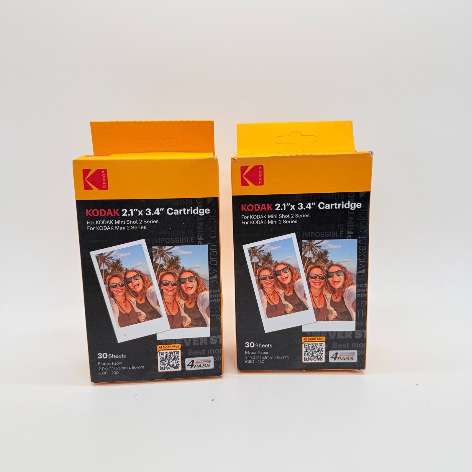 2 pack Kodak Instant Print 2.1″x 3.4″ Cartridge 60 Sheets Total