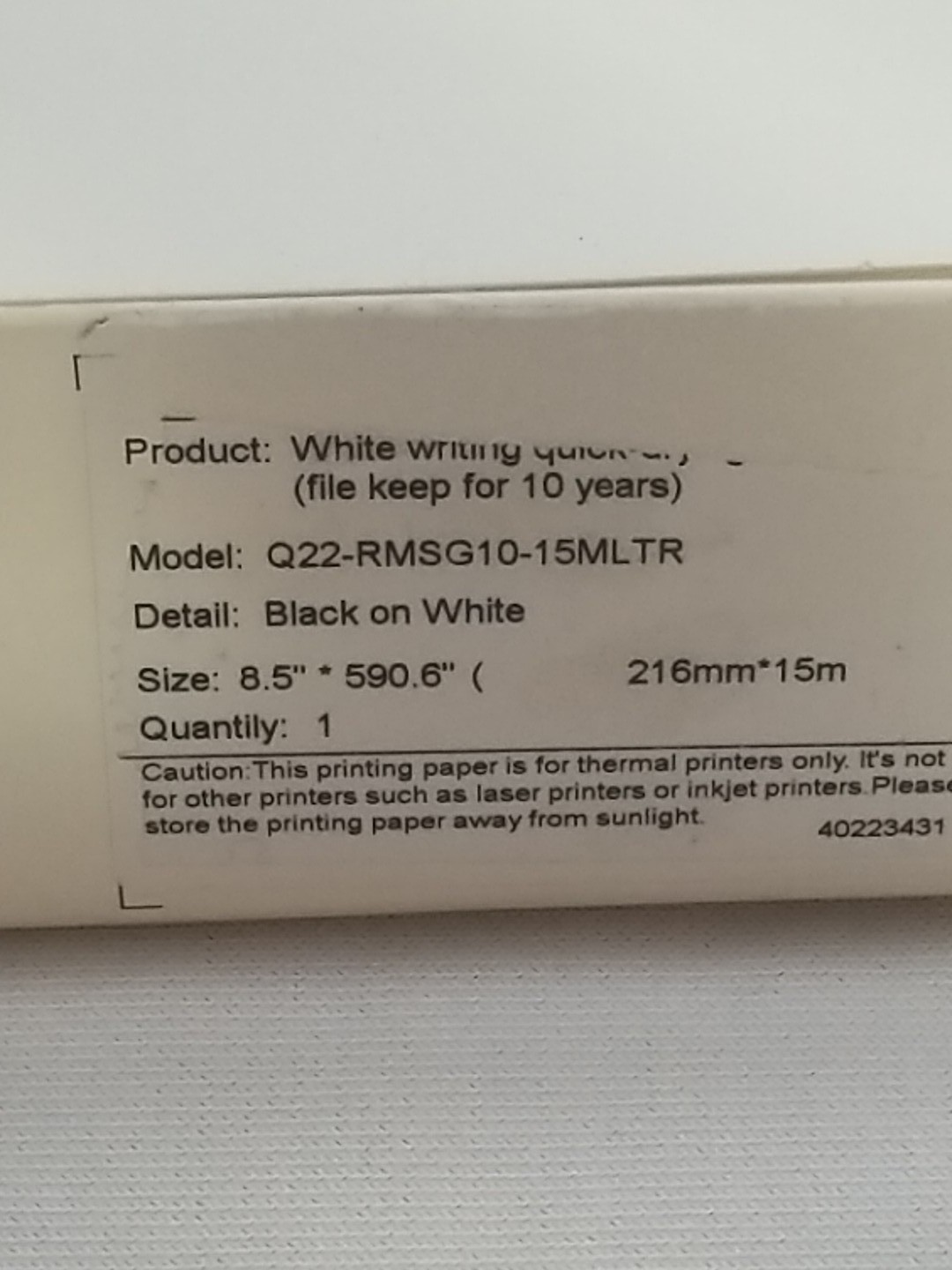 Phomemo Inkless Thermal Printer Paper for Letter Size Printing 8.5″ X 590.6″