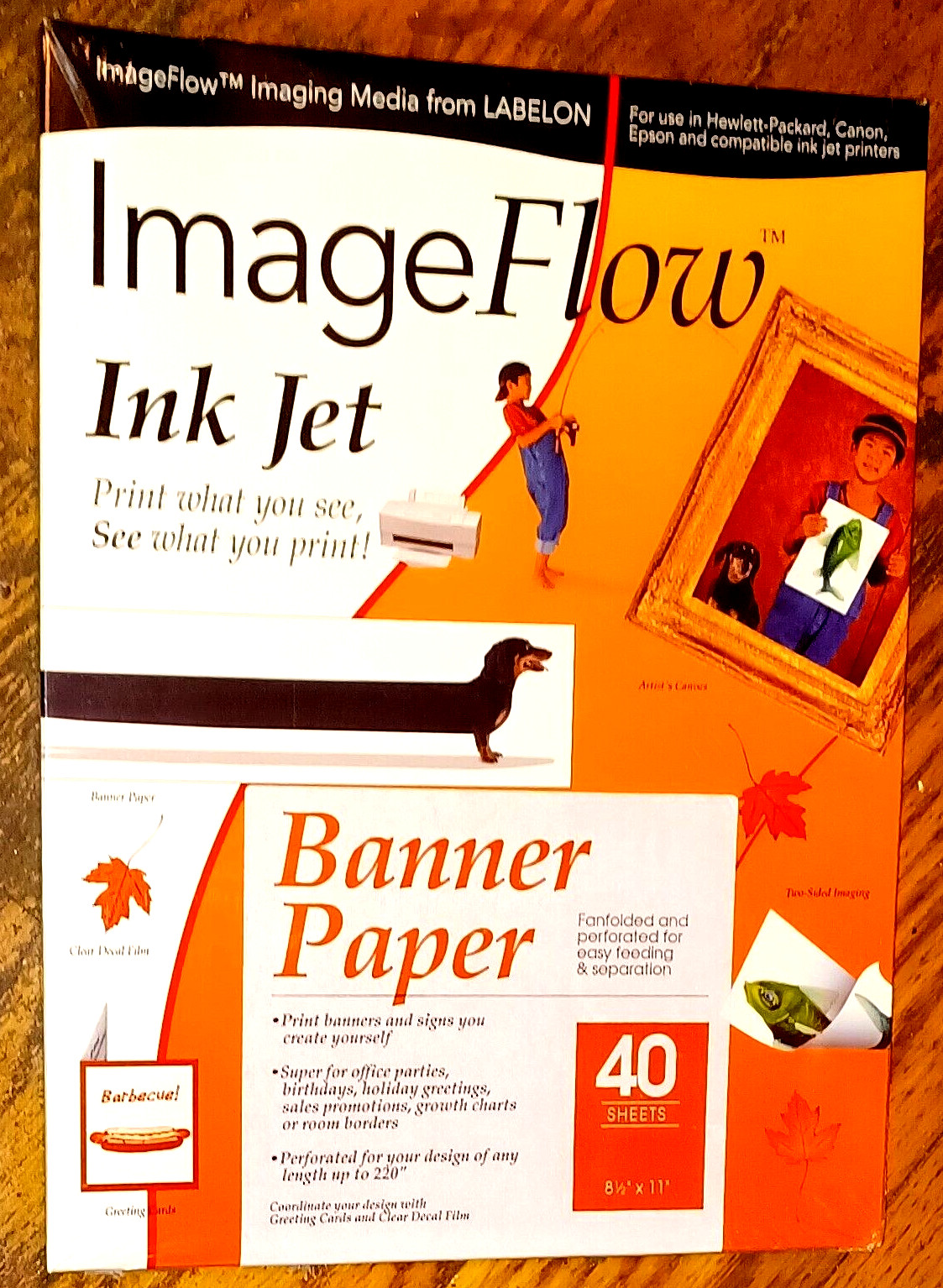 New Image Flow Injet Computer CLEAR BANNER PAPER 40 Sheets DIY Window Stickers